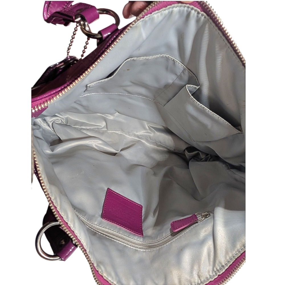 Coach Pink Leather Tote Bag - Picture 10 of 12